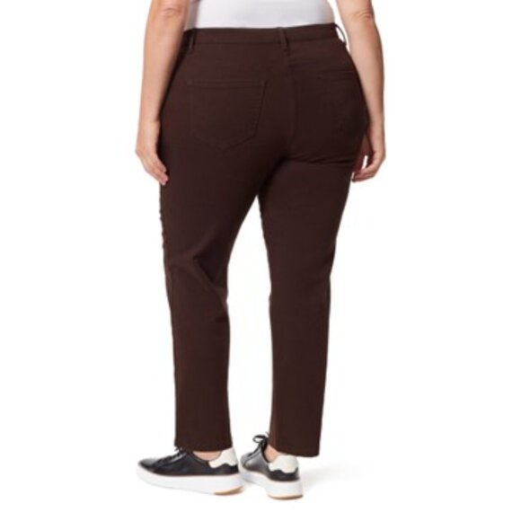 Plus Size Gloria Vanderbilt Amanda Classic Jeans, Size: 24W Average, Dark Brown - Picture 3 of 4